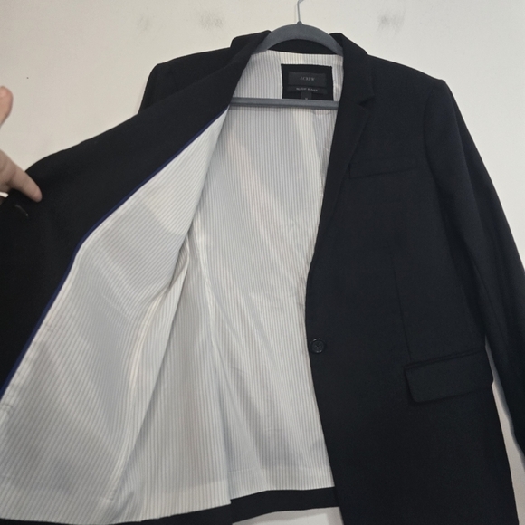 J. Crew Regent Blazer Wool Blend in Black Academia Preppy Equestrian Office Care - Picture 3 of 10